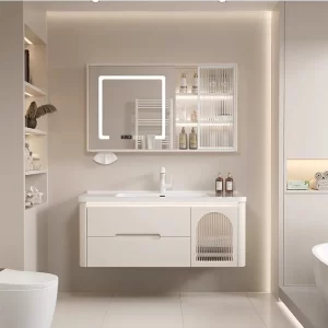217 Glass Door bathroom vanity set — TWG-VN-048
