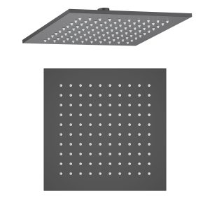 250mm Classic 8mm Thick Square Stainless Steel Rain Showerhead — TWG-HS-012
