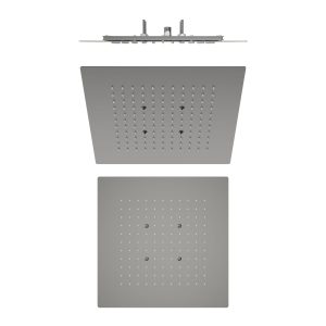 400x400mm Flush-Mount Ceiling Rainfall Showerhead with 3-Tier Reinforced Structure — TWG-HS-020