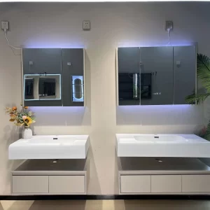 7002 Glass Door bathroom vanity set — TWG-VN-013