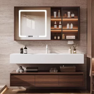 7002 Semi-Enclosed Mirror bathroom vanity set — TWG-VN-049