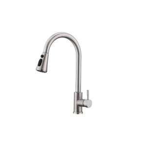 Brushed Nickel Dual Spray Pull Down Kitchen Faucet — TWG-KF-025