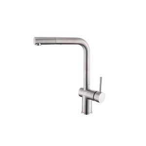 Brushed Nickel High-Arc Pull-Out Kitchen Faucet, Single-Handle — TWG-KF-009