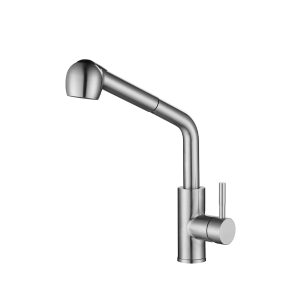Brushed Nickel Pull-Out Kitchen Faucet with Rounded Dome Sprayer — TWG-KF-010