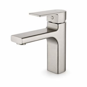 Brushed Nickel Straight-Spout Single-Hole Bathroom Faucet — TWG-BF-041