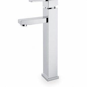 Chrome Square Column Tall Vessel Bathroom Faucet — TWG-BF-030