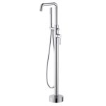 Circular Brass Floor Standing Tub Filler — TWG-TF-001