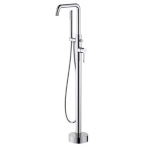 Circular Brass Floor Standing Tub Filler — TWG-TF-001