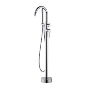 Circular Freestanding Tub Faucet with high arc spout — TWG-TF-008