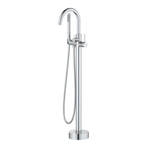 Circular Freestanding Tub Faucet with high arc spout — TWG-TF-007