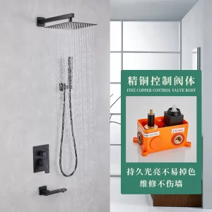 Concealed Wall-Mounted Shower Set - model TWG-QT-SS-001
