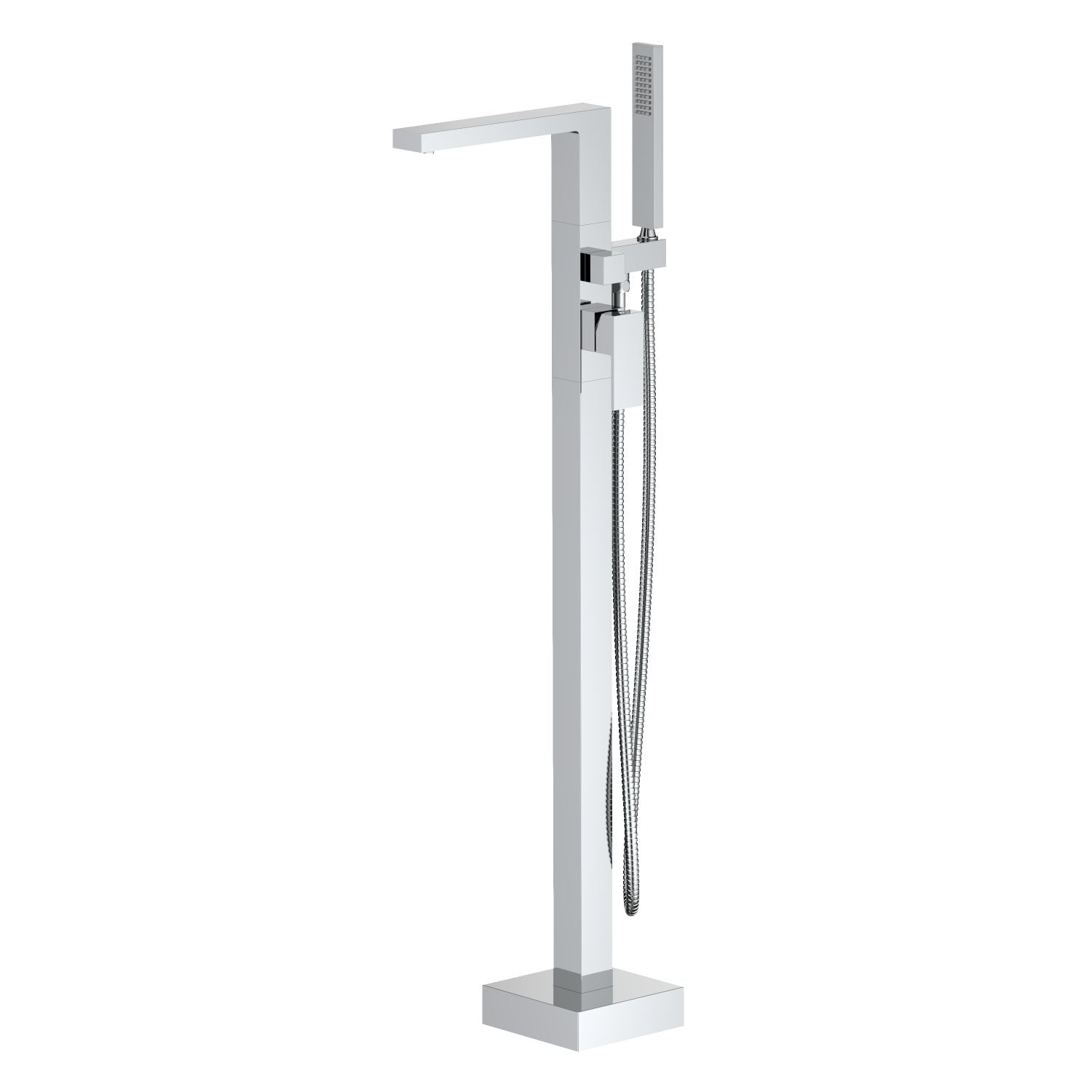 Cube Floor mounted tub faucet with hand shower — TWG-TF-029