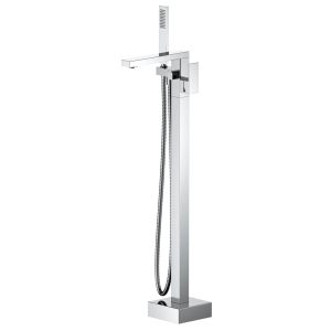 Cube Floor mounted tub faucet with hand shower — TWG-TF-027