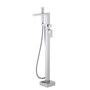 Cube Free standing tub filler with hand shower — TWG-TF-034
