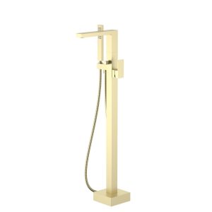 Cube Freestanding Tub Faucet with Casting Brass Spout and Pull-Out Diverter — TWG-TF-010