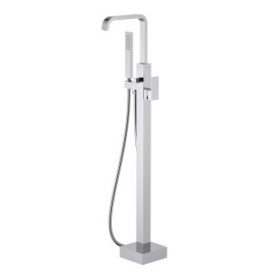 Cube Freestanding Tub Faucet with waterfall spout — TWG-TF-017