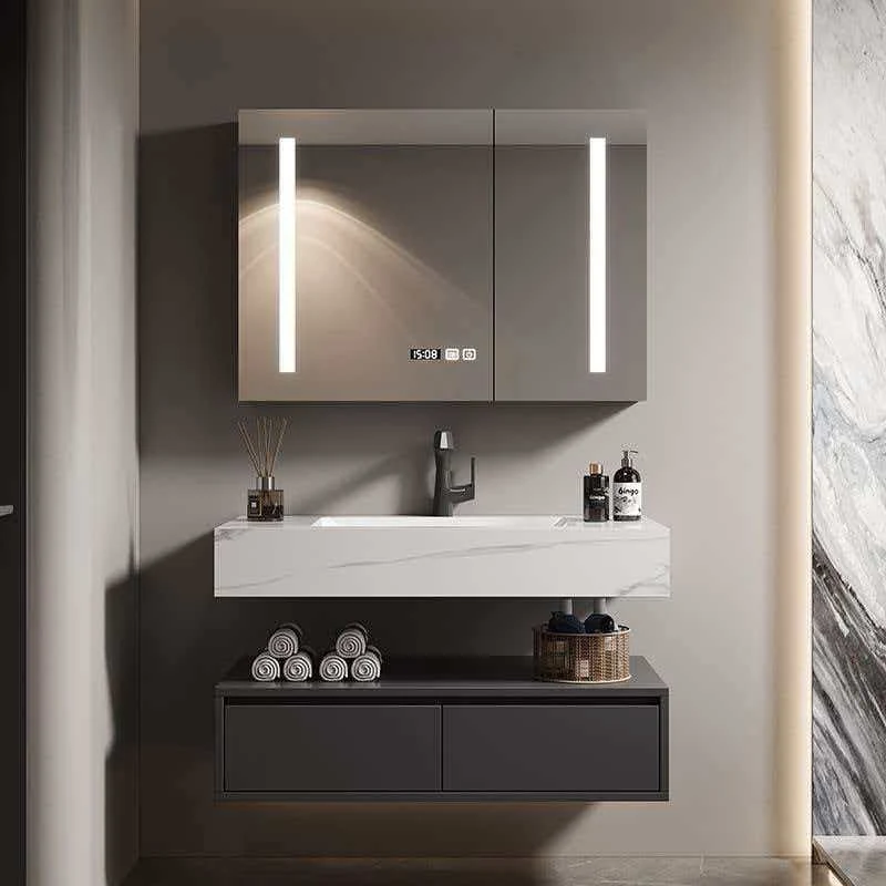 D17 Full-Panel Mirror bathroom vanity set — TWG-VN-012