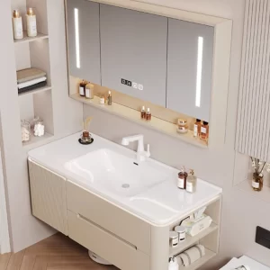 D37 White Toilet Cabinet bathroom vanity set — TWG-VN-045