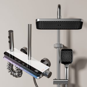 Digital LED Thermostatic Rainfall Shower System — TWG-SS-004