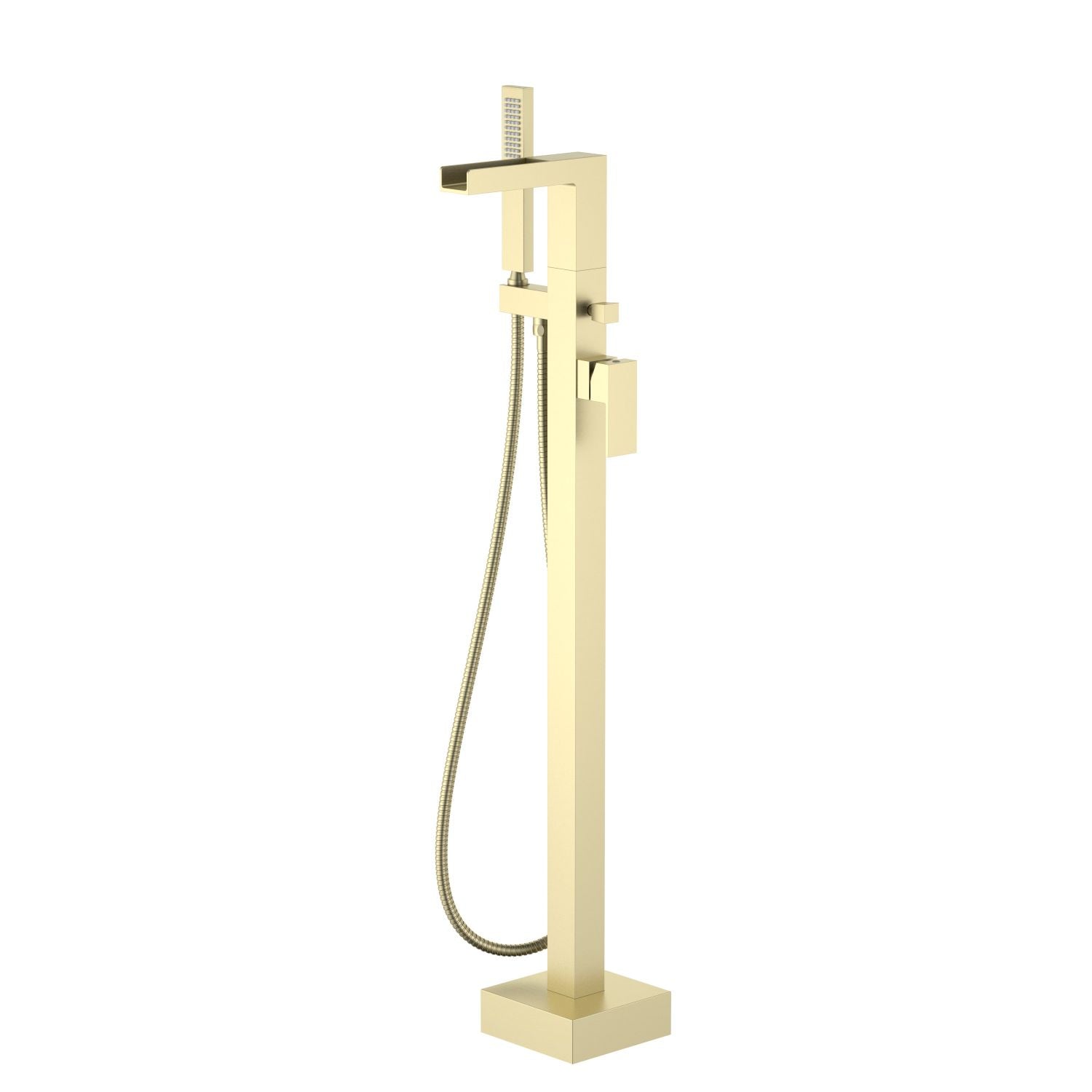 Freestanding Tub Filler with Real Waterfall Spout and Hand Shower — TWG-TF-020