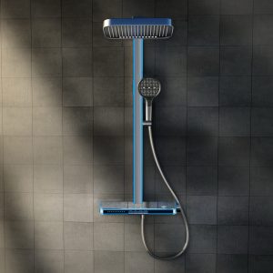 Gun Grey Digital LED Rainfall Waterfall Shower System | Wholesale — TWG-SS-012