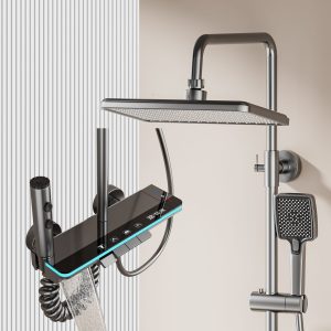 Gun Grey Smart Digital Rainfall Shower System — TWG-SS-023