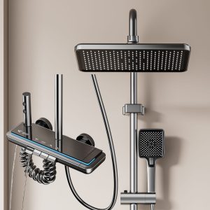 Luxurious Digital Thermostatic Shower System with Shelf – B2B — TWG-SS-043