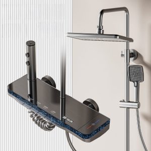 Luxury Digital LED Shower System with Integrated Shelf — TWG-SS-024