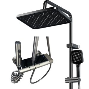 Luxury Digital LED Shower System with Shelf for B2B Projects — TWG-SS-034