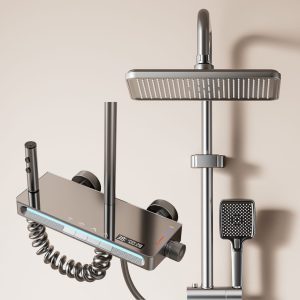 Luxury Digital LED Waterfall Shower System with Shelf – Wholesale — TWG-SS-042