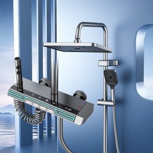 Luxury Digital Thermostatic Shower System with LED & Rainfall Head — TWG-SS-030