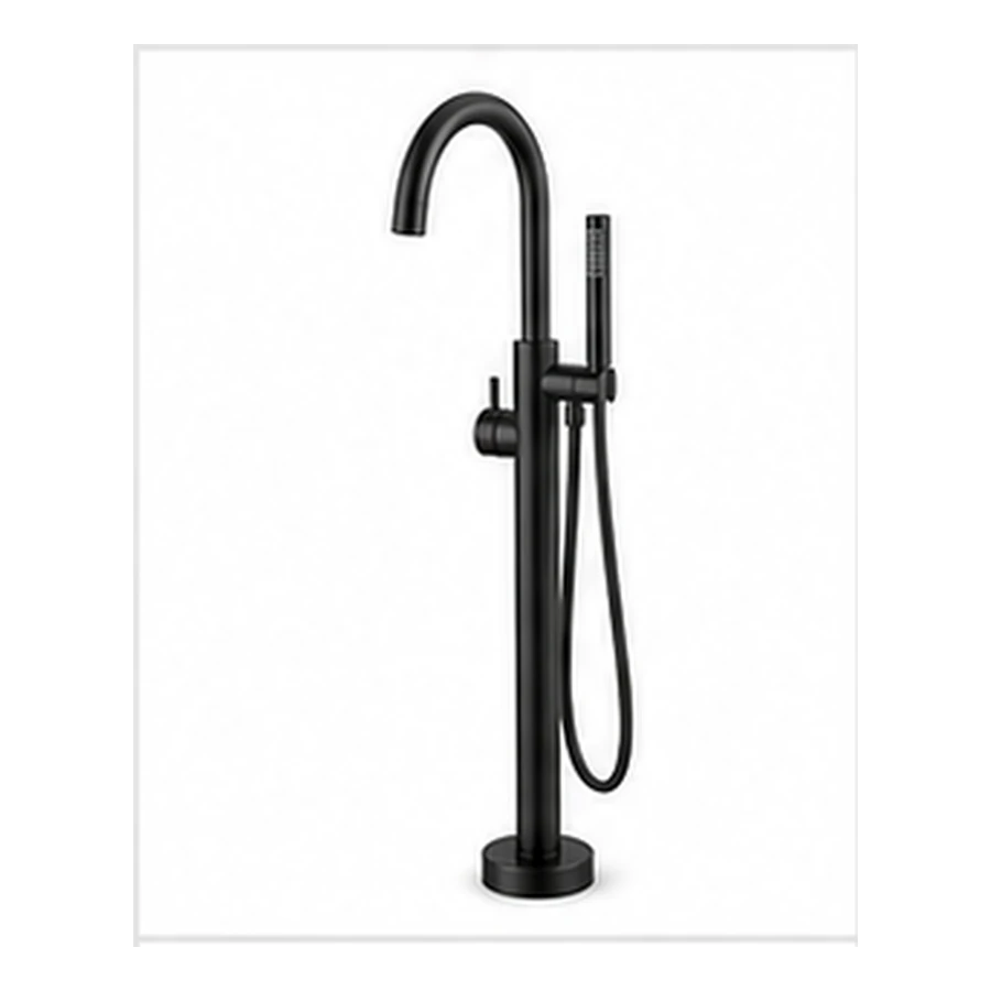 Matte Black Freestanding Tub Filler product image