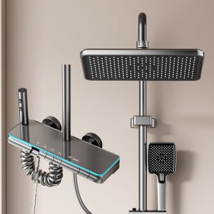 Premium Digital LED Thermostatic Shower System with Shelf – Wholesale — TWG-SS-041
