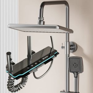 Premium Gun Gray Smart Digital LED Shower System for Wholesale — TWG-SS-033
