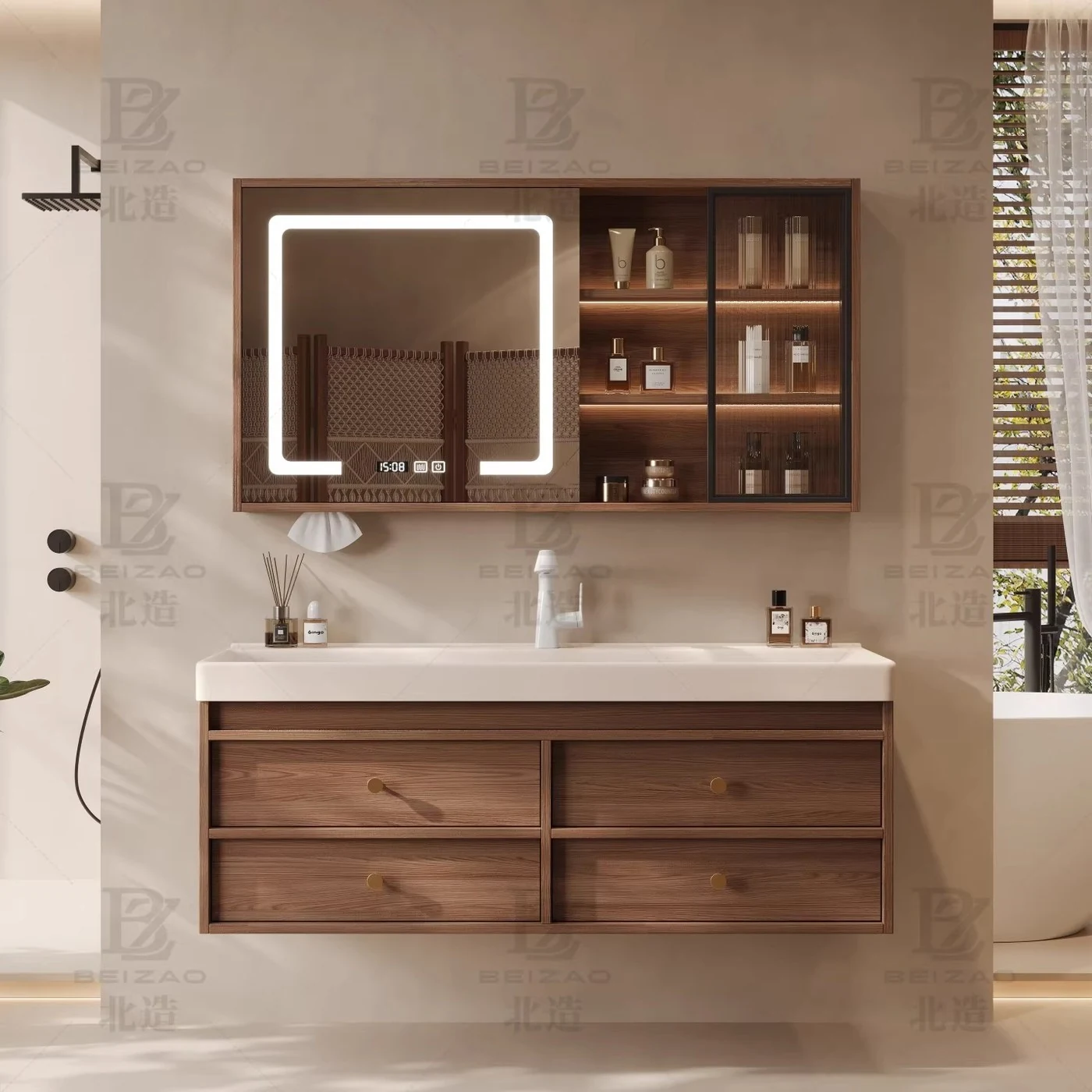 S55 Glass Door bathroom vanity set — TWG-VN-038