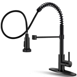 Spring Pull-Out Kitchen Faucet - model TWG-QT-KF-003