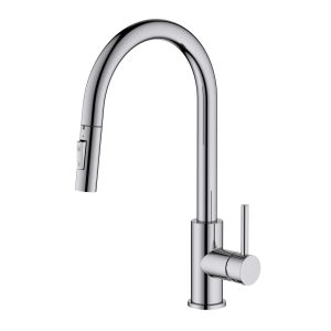 SUS304 Kitchen Faucet with Pull-Down Spray Head — TWG-KF-058