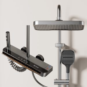 Wholesale Digital LED Thermostatic Shower System with Smart Shelf — TWG-SS-006