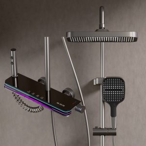 Wholesale Gun Grey LED Digital Smart Shower System for B2B Projects — TWG-SS-007