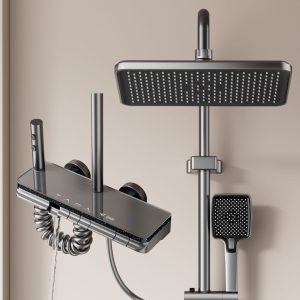 Wholesale LED Digital Thermostatic Shower System – Multi-Function Spray — TWG-SS-040
