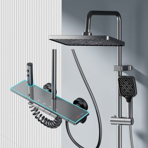 Wholesale Modern ABS Rainfall Shower System with Shelf | B2B — TWG-SS-065