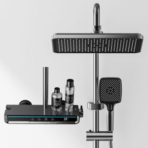 Zenith Gun Grey Smart Digital Rainfall & Handheld Shower System — TWG-SS-020